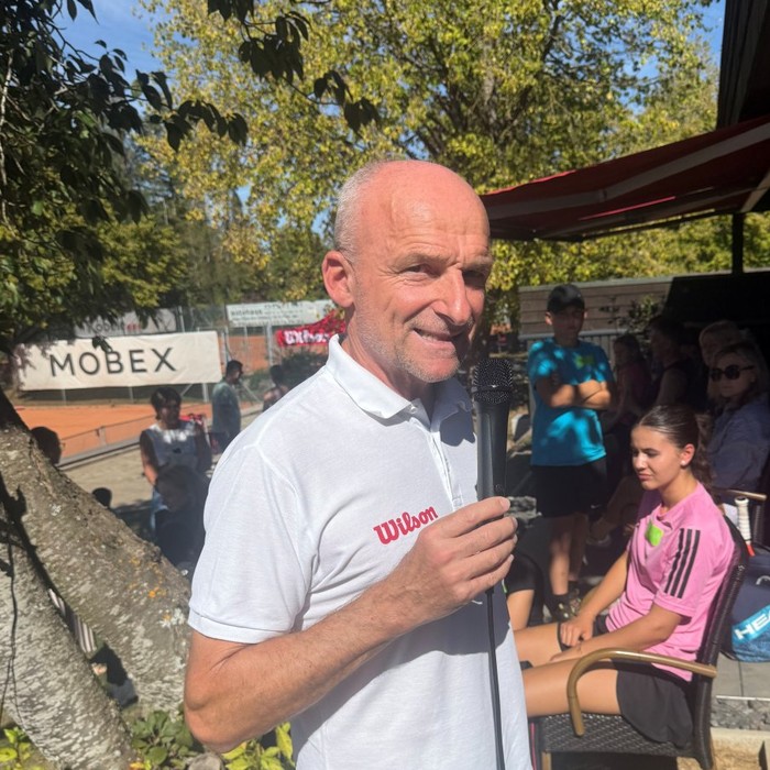 Gunter Strähle, Besaiter des deutschen Davis-Cup-Teams, zu Gast beim TC Nagold