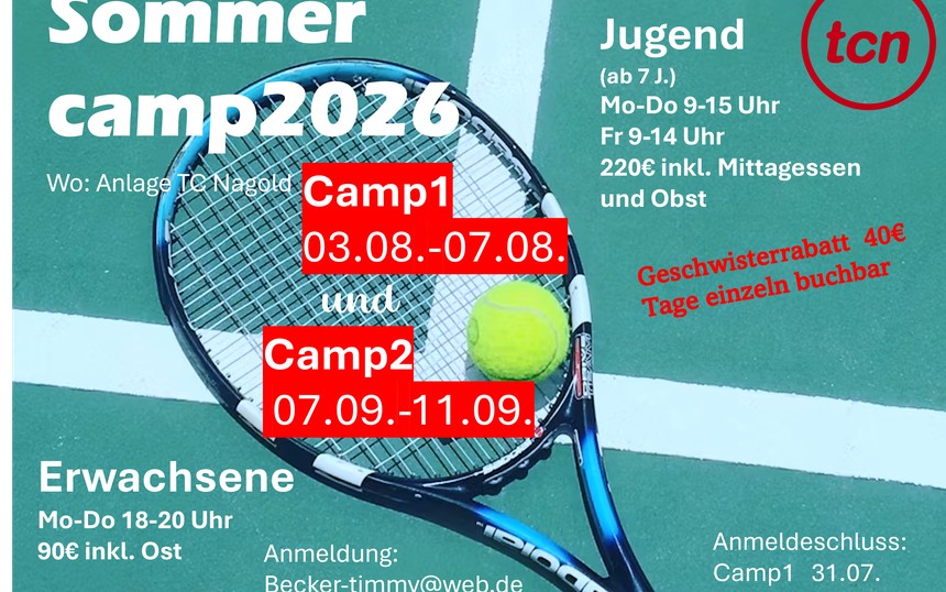 Sommercamp 2026 – TC Nagold